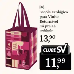 Supermercados São Vicente Sacola Ecológica para Vinho Retornável Cá pra Lá oferta