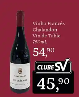 Supermercados São Vicente Vinho Francês Chalandon oferta