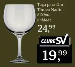 Supermercados São Vicente Taça para Gin Tônica Nadir oferta