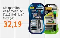 Sonda Kit aparelho de barbear bic flex3 hybrid oferta