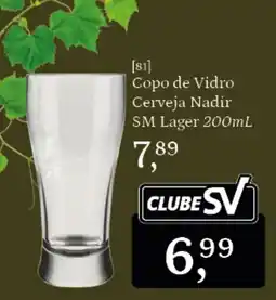 Supermercados São Vicente Copode Vidro Cerveja Nadir SM Lager oferta