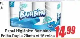 Serrano Supermercado papel higiênico bambino folha dupla oferta