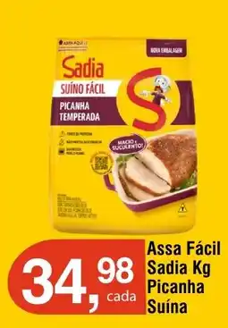 Royal Supermercados Assa Fácil Sadia Picanha Suína oferta