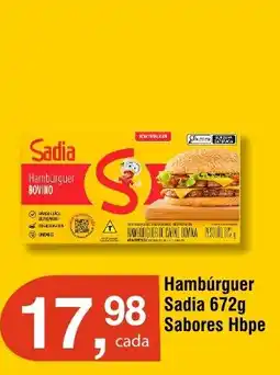 Royal Supermercados Hambúrguer Sadia 672g oferta
