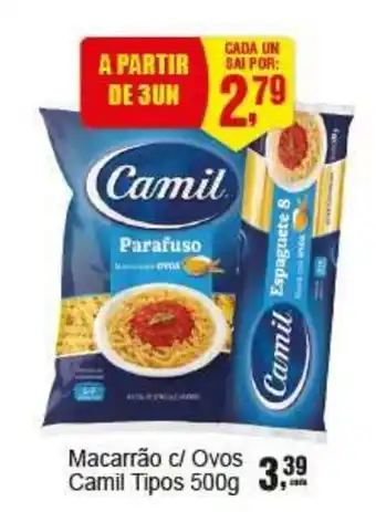 Negreiros Macarrão c/ Ovos Camil Tipos oferta
