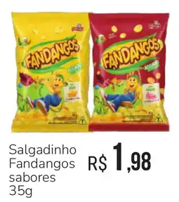 Hiperideal Supermercados Salgadinho Fandangos sabores oferta