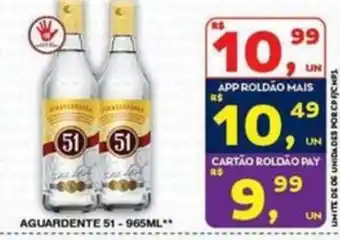 Roldão Aguardente 51 oferta
