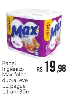 Hiperideal Supermercados Papel higiênico Max folha dupla leve oferta