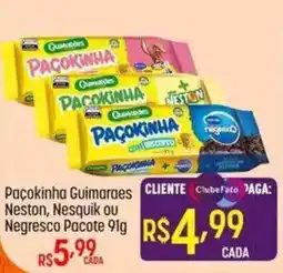 Muffato Paçokinha guimaraes neston, mesquik ou negresco pacote 91g oferta