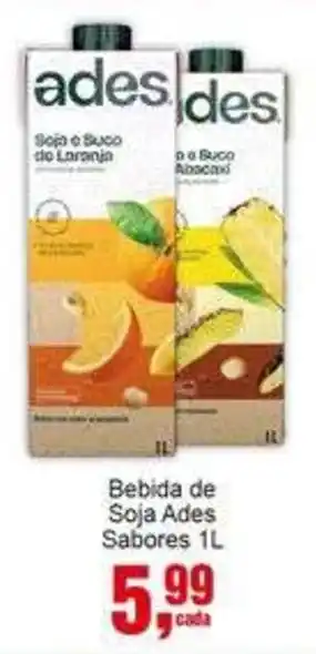 Negreiros Bebida de Soja Ades Sabores oferta
