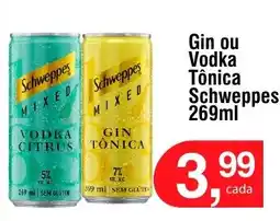 Royal Supermercados Gin ou Vodka Tônica Schweppes oferta