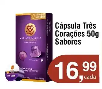 Royal Supermercados Cápsula Três Corações 50g Sabores oferta
