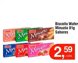 Royal Supermercados Biscoito Wafer Minueto Sabores oferta