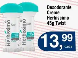 Royal Supermercados Desodorante Creme Herbissimo Twist oferta