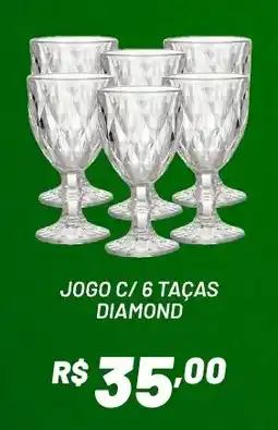 Royal Supermercados jogo c/ 6 taças diamond oferta