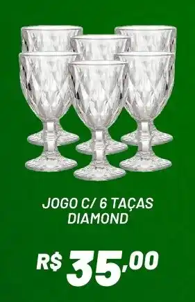 Royal Supermercados jogo c/ 6 taças diamond oferta