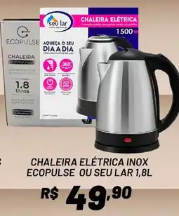 Royal Supermercados Chaleira elétrica inox ecopulse ou seu lar 1,8l oferta