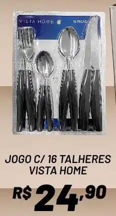 Royal Supermercados jogo c/ 16 talheres vista home oferta