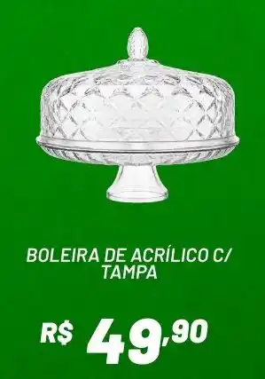 Royal Supermercados Boleira de acrílico c/ tampa oferta