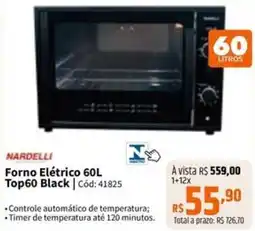 Deltasul Forno elétrico top60 black oferta