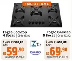 Deltasul Fogão Cooktop 4 Bocas oferta