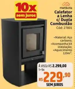 Deltasul Calefator a Lenha c/ Dupla Combustão oferta