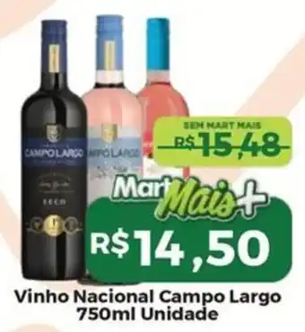 Mart Minas Vinho Nacional Campo Largo oferta