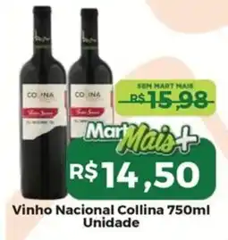 Mart Minas Vinho Nacional Collina oferta