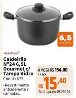 Deltasul Caldeirão Nº24 Gourmet c/ Tampa Vidro oferta