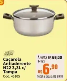 Deltasul Caçarola Antiaderente N22 c/ Tampa oferta