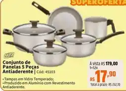 Deltasul Conjunto de Panelas 5 Peças Antiaderente oferta