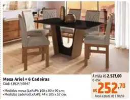 Deltasul Mesa ariel + 6 cadeiras oferta
