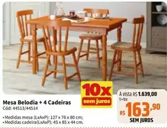 Deltasul Mesa belodia + 4 cadeiras oferta