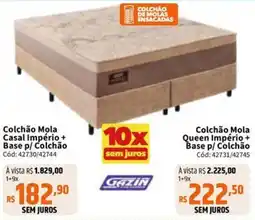 Deltasul Colchão Mola Casal Império + Base p/ Colchão oferta