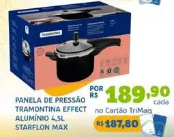 Trimais Supermercado Panela de pressão tramontina effect alumínio 4,5l starflon max oferta