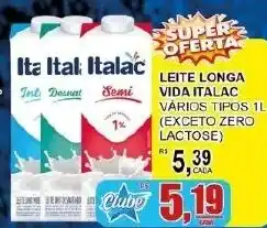 Supermercado Estrela Azul Leite longa vida italac vários tipos oferta