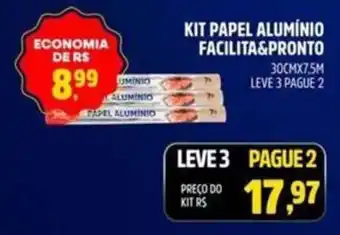 Supermercado Cubatao kit papel alumínio facilita&pronto oferta