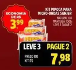 Supermercado Cubatao kit pipoca para micro-ondas sanjer oferta