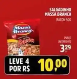 Supermercado Cubatao Salgadinho massa branca bacon oferta