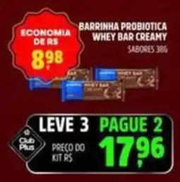 Supermercado Cubatao Barrinha probiotica whey bar creamy oferta
