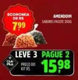Supermercado Cubatao amendoim sabores pacote 200g oferta