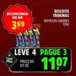 Supermercado Cubatao biscoito trakinhas recheado sabores oferta