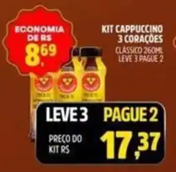 Supermercado Cubatao Kit cappuccino 3 corações clássico oferta