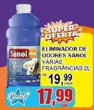 Supermercado Estrela Azul Eliminador de odores sanol várias fragrâncias oferta