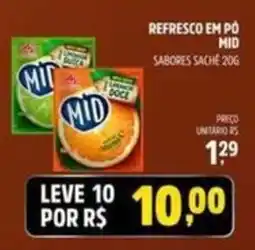 Supermercado Cubatao Refresco em pô mid sabores sachê oferta