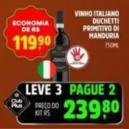 Supermercado Cubatao Vinho italiano duchetti primitivo di manduria oferta