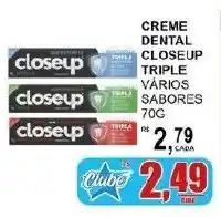 Supermercado Estrela Azul Creme dental closeup triple sabores oferta