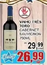 Supermercado Estrela Azul vinho três toro cabernet sauvignon oferta