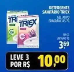 Supermercado Cubatao Detergente sanitário triex gel ativo fragrâncias oferta