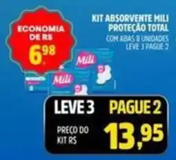 Supermercado Cubatao kit absorvente mili proteção total oferta